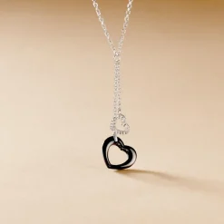 Histoire d'Or Collier Anissa Argent Blanc Céramique Et Oxyde De Zirconium