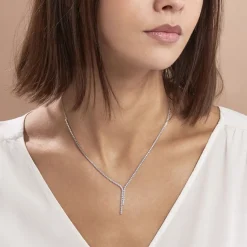 Histoire d'Or Collier Anthia Argent Blanc Oxyde De Zirconium