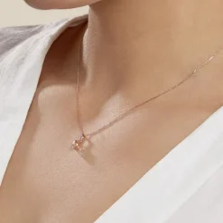 Histoire d'Or Collier Antonia Or Rose Morganite Et Oxyde De Zirconium