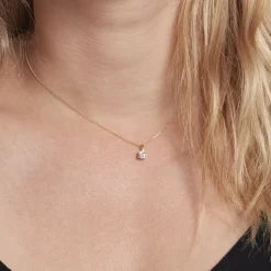 Histoire d'Or Collier Aphrodite Or Jaune Diamant Synthetique