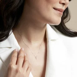 Histoire d'Or Collier Aprhodisia Or Blanc Diamant Blanc