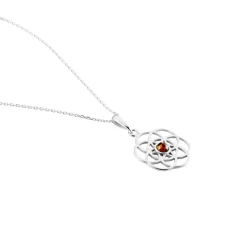 Collier Argent Blanc Aeson Ambre-Histoire d'Or Discount