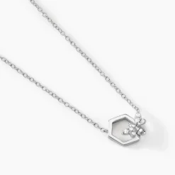 Collier Argent Blanc Bee Good Oxyde De Zirconium-Histoire d'Or New