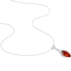 Collier Argent Blanc Enya Ambre-Histoire d'Or Clearance