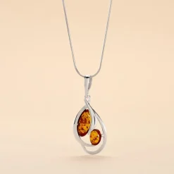 Collier Argent Blanc Hailey Ambre-Histoire d'Or Outlet