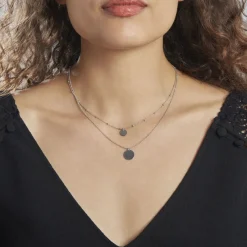 Histoire d'Or Collier Argent Blanc Mireio