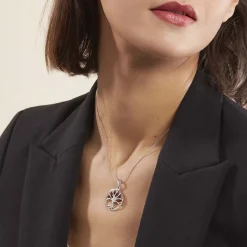 Histoire d'Or Collier Argent Blanc Odaya Ambre