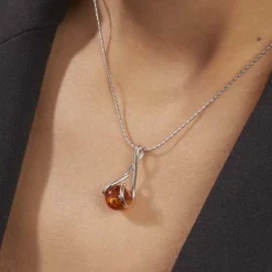 Collier Argent Blanc Simona Ambre-Histoire d'Or Sale