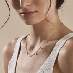 Histoire d'Or Collier Argent Collie Argent Blanc Oxyde