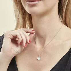 Collier Argent Eugenien Oxydes De Zirconium-Histoire d'Or New