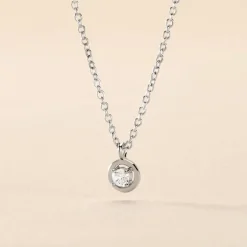 Histoire d'Or Collier Argent Laureto Oxydes De Zirconium