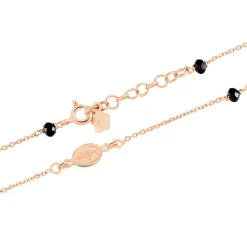 Histoire d'Or Collier Argent Rose Cirola Croix Vierge