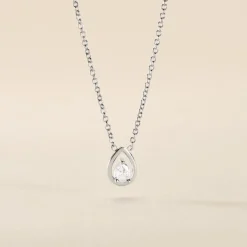 Collier Argent Temusio Oxydes De Zirconium-Histoire d'Or