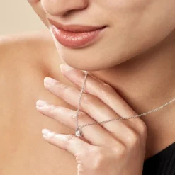 Collier Argent Temusio Oxydes De Zirconium-Histoire d'Or