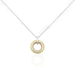 Histoire d'Or Collier Argent Tricolore Cainnech