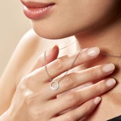 Collier Argent Vivence Oxydes De Zirconium-Histoire d'Or New