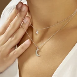 Collier Astre Argent Blanc Oxyde De Zirconium-Histoire d'Or New