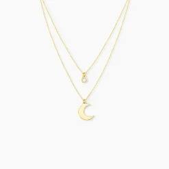 Collier Astre Argent Doré Oxyde De Zirconium-Histoire d'Or Sale