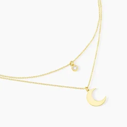 Collier Astre Argent Doré Oxyde De Zirconium-Histoire d'Or Sale