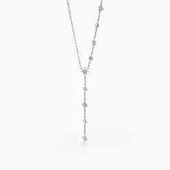 Collier Astre Precieux Argent Blanc Oxydes De Zirconium-Histoire d'Or Outlet