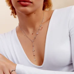 Collier Astre Precieux Argent Blanc Oxydes De Zirconium-Histoire d'Or Outlet