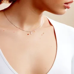 Histoire d'Or Collier Astre Precieux Argent Blanc Oxyde De Zirconium