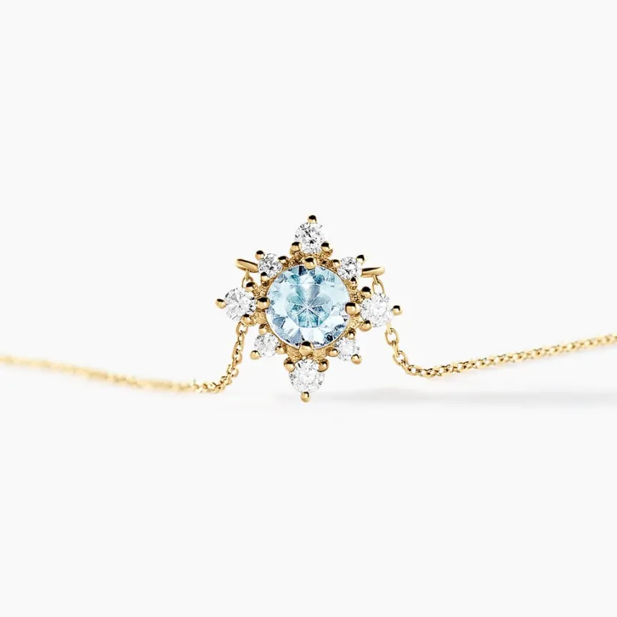 Collier Astrithr Or Jaune Topaze Oxyde De Zirconium-Histoire d'Or Online