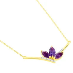 Histoire d'Or Collier Augustina Or Jaune Amethyste Oxyde De Zirconium