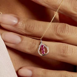 Histoire d'Or Collier Aurora Or Jaune Rubis Et Diamant