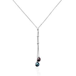 Histoire d'Or Collier Axell Argent Blanc Perle De Culture