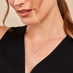 Collier Baroque Party Argent Blanc Oxyde De Zirconium-Histoire d'Or Discount