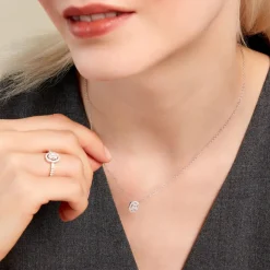 Histoire d'Or Collier Baroque Party Argent Blanc Oxyde De Zirconium