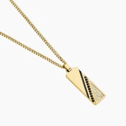 Histoire d'Or Collier Bartev Acier Jaune Cristal