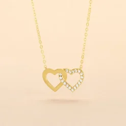 Histoire d'Or Collier Bassam Or Jaune Oxydes De Zirconium