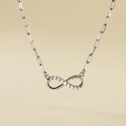 Collier Bastin Argent Blanc Oxyde De Zirconium-Histoire d'Or Hot