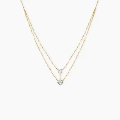 Collier Beauté Bleutée Or Jaune Topaze Oxyde De Zirconium-Histoire d'Or Discount