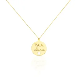 Collier Benedicte Message Or Jaune-Histoire d'Or Outlet