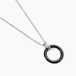 Histoire d'Or Collier Bertillianne Argent Blanc Céramique Et Oxyde De Zirconium