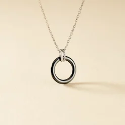 Histoire d'Or Collier Bertillianne Argent Blanc Céramique Et Oxyde De Zirconium