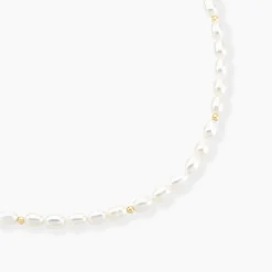 Collier Billes Or Jaune Perle De Culture-Histoire d'Or New