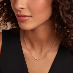 Collier Blaine Argent Blanc Perle De Culture-Histoire d'Or Best