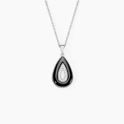 Collier Boyce Argent Blanc Céramique Oxyde De Zirconium-Histoire d'Or Clearance