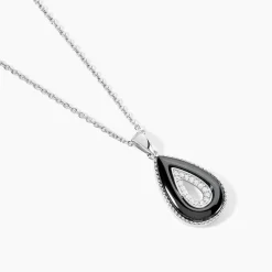 Collier Boyce Argent Blanc Céramique Oxyde De Zirconium-Histoire d'Or Clearance