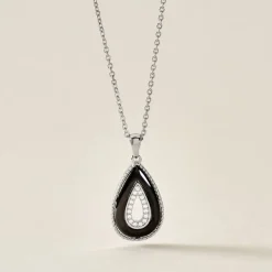 Collier Boyce Argent Blanc Céramique Oxyde De Zirconium-Histoire d'Or Clearance