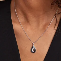 Collier Boyce Argent Blanc Céramique Oxyde De Zirconium-Histoire d'Or Clearance