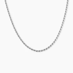 Histoire d'Or Collier Cacilda Maille Corde Argent Blanc