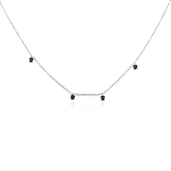 Collier Callias Argent Blanc Oxyde De Zirconium Noir-Histoire d'Or Hot