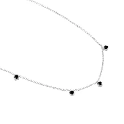 Collier Callias Argent Blanc Oxyde De Zirconium Noir-Histoire d'Or Hot