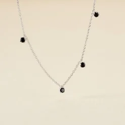 Collier Callias Argent Blanc Oxyde De Zirconium Noir-Histoire d'Or Hot
