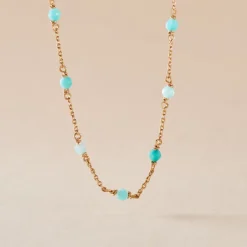 Collier Calliope Plaqué Or Doré Amazonite-Histoire d'Or Online